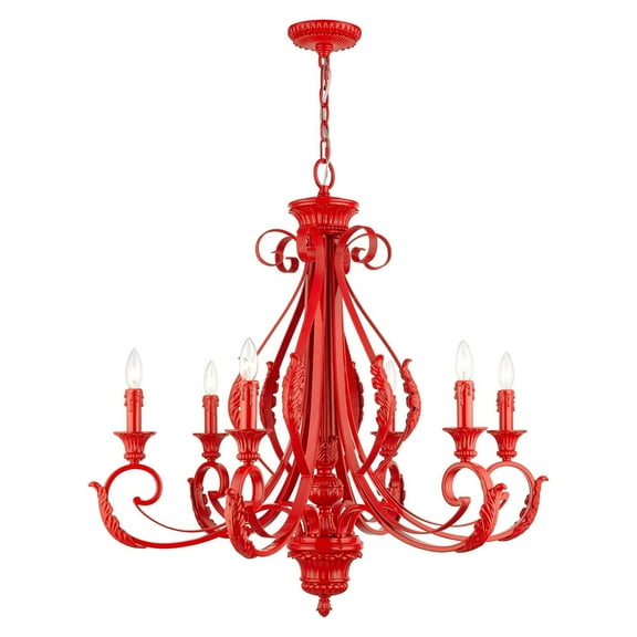 Livex Lighting - Valencia - 6 Light Large Chandelier In Contemporary Style-34.75