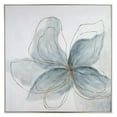 thumbnail image 2 of Vertuu Design Flor Azul Small Hand Painted Canvas in White/Silver, 2 of 4