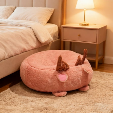 15" Round Donut Cushion - Orthopedic Seat Pillow for Office, Yoga, Tailbone Pain Relief & Nursery Decor with Non-Slip Base