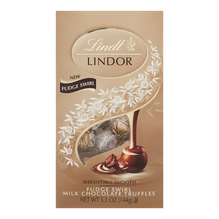Lindt Lindor Fudge Swirl Milk Chocolate Truffles, 5.1
