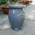 thumbnail image 1 of International Caravan Wise Old Owl Ceramic Garden Stool, 1 of 2