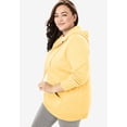 thumbnail image 3 of Woman Within Plus Size Better Fleece Zip-Front Hoodie Long Oversized Sweatshirt, 3 of 6