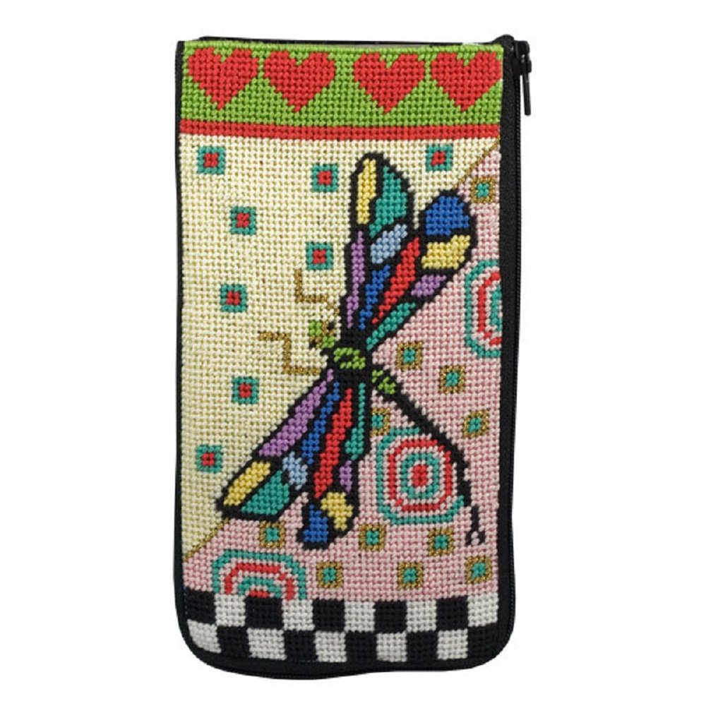 Stitch & Zip Needlepoint Eyeglass Case Kit SZ465 Dragonfly Walmart