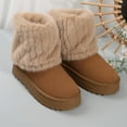 thumbnail image 4 of Womens Snow Boots Fluffy Faux Fur Lined Casual Short Platform Shoes, 4 of 10