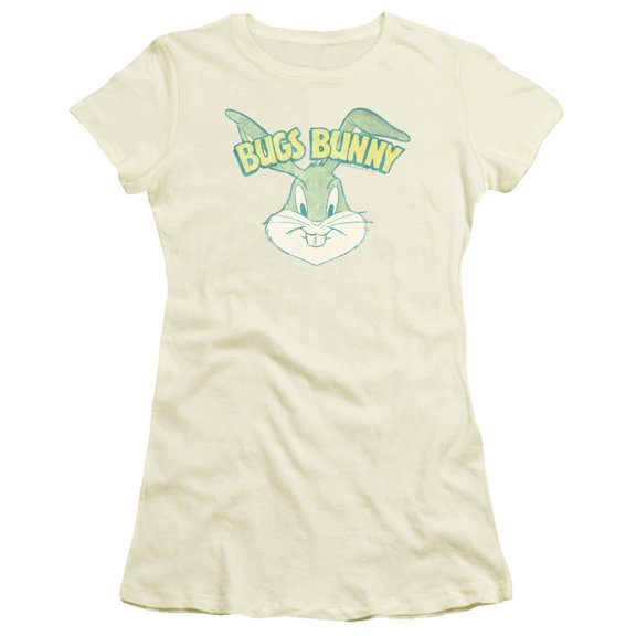 Looney Tunes Bugs Head S/S Junior Women's T-Shirt Sheer Cream