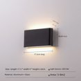 thumbnail image 4 of Lámpara de pared LED minimalista moderna para exteriores, impermeable, para patio, pasillo, sala de estar, dormitorio, mesita de noche, lámpara de pared de doble cabezal, 4 of 5