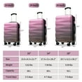 thumbnail image 2 of Luggage Set 3 Piece, Hardshell Expandable Suitcases with Spinner Wheels & TSA Lock, Lightweight Durable PC+ABS Vibrant Glossy Travel Luggage (20"/24"/28"), 2 of 9