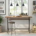 thumbnail image 5 of Larena 1-Shelf Metal Counter Height Table, Warm Oak, 5 of 7