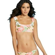 Xhilaration Women's Juniors' Cap Sleeve Bralette Bikini Top - Tropical Floral Print - (XLarge)