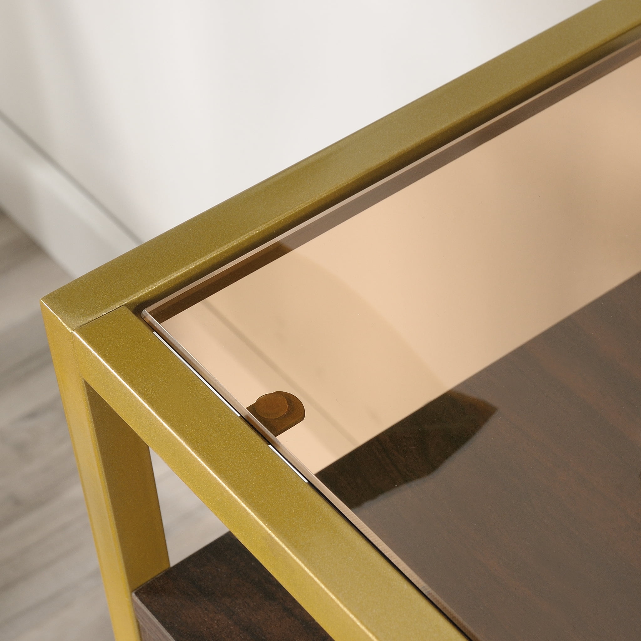 Sauder Curiod Accent Storage, Rich Walnut Finish