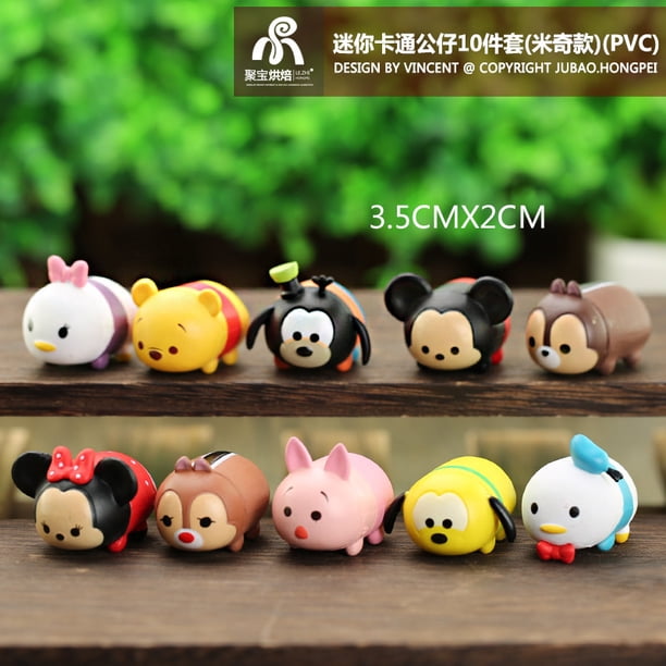 Lote de 10 muñecos de Disney Tsum Mini, Mickey, Donald, Winnie, Dumbo, Stitch, Olaf, The Pooh, Tigger, Goofy, PVC, regalo de Navidad