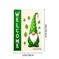 thumbnail image 4 of Amhnf Welcome Garden Gnome With Clover Design Linen Garden Flag For Home Outdoor Garden Yard Decor 12x18 inch, 4 of 5
