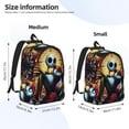 thumbnail image 2 of Goofa The Nightmare Before Christmas Pattern Durable Canvas Daypack - High-Quality Vintage Backpack, Compact & Versatile for Travel and Everyday Use-Medium, 2 of 5