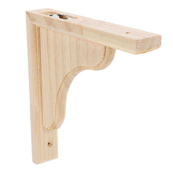 Phenofice 2PCS Decorative Wood Brackets for Countertop Solid Wood Rustic Support Shelf