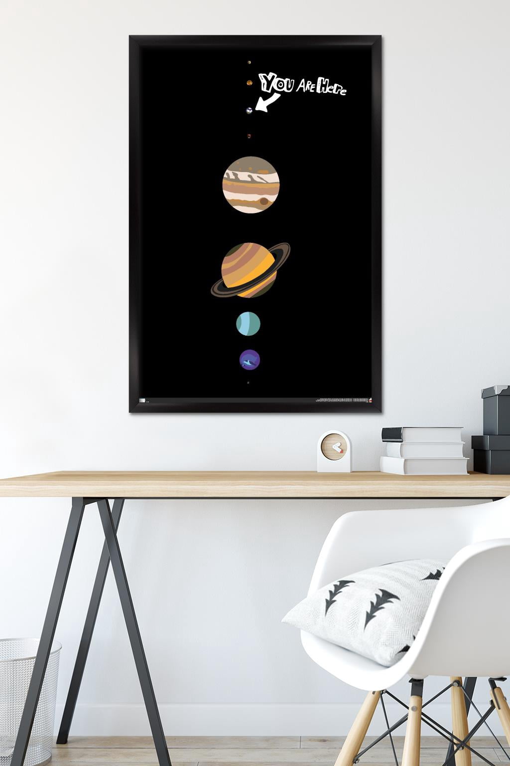 The Big Bang Theory - Planets Wall Poster, 22.375" x 34", Framed