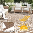 thumbnail image 4 of Yamaziot 6'x9' Outdoor Rugs Patio Rug Reversible Mats RV Waterproof Outdoor Rugs Camping Rugs Plastic Straw Rug Outdoor Area Rug for Patios, Camping, Porch, Balcony, Beach, Deck, 4 of 8