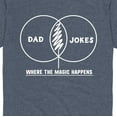 thumbnail image 3 of Instant Message - Dad Joke Venn Diagram - Father's Day Gift - Men's Short Sleeve Graphic T-Shirt, 3 of 6
