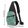 thumbnail image 3 of Xecao's Jungle Animals Print Sling Bag: A Versatile Chest, Shoulder, and Crossbody Backpack for Casual Days Out, Perfect for Both Men and Women, 3 of 6