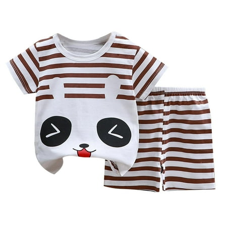 

Children Kids Boys And Girls Short Sleeve Tee Set Pure Cotton Casual T Shirt And Shorts Outfits 2 Piece Sizes 5-6 Years