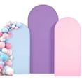 thumbnail image 1 of 3 PCS Stretchy Arch Covers, Wedding Arch Cover, Arch Cover Backdrop Fabric, Elastic Fitted Arch Stand Cover, Round Top Arched Backdrop Cover for Birthdays, Parties, Graduations, 1 of 7