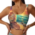 thumbnail image 1 of Balery Island Beach Guinea Pig Sujetadores deportivos con espalda cruzada para mujer, acolchados, sin costuras, de alto impacto, ideales para yoga, gimnasio, entrenamiento y fitness.-, 1 of 8