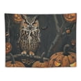 thumbnail image 5 of Orinice Owl Pumpkins Spooky Tapestry Wall Hanging Unique Style Graphic Tapestries Home Wall Decor Art for Living Room Bedroom Apartment Farmhouse Dorm 50x40inch, 5 of 6
