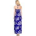 thumbnail image 2 of HAPPY BAY Women's Beach Summer Ruched Tube Top Maxi Evening Slit Dress Strapless Dresses for Women One Size Sapphire, Palm Tree, 2 of 5