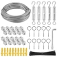 thumbnail image 1 of Wire Rope Kit 98FT Stainless Steel Heavy Duty Wire Tensioner Kit Weather Resistant Durable Outdoor Cable Wire Rope for Light Strings Shade Sails Pictures, 1 of 9