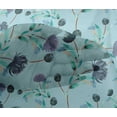 thumbnail image 4 of oneOone Viscose Chiffon Sky Blue Fabric Flower & Leaves Watercolor Sewing Craft Projects Fabric Prints By Yard 42 Inch Wide, 4 of 4