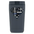 thumbnail image 2 of Superman Thin Blue Line Flag Shield Logo, GUARDIAN COLLECTION BY THERMOS Stainless Steel Travel Tumbler, Vacuum insulated & Double Wall, 12oz, 2 of 7