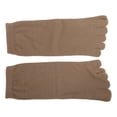 thumbnail image 4 of Unique Bargains 1 Pair Five Toe Socks Soft Thickening Socks for Women Brown, 4 of 6