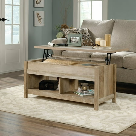 Sauder Cannery Bridge Lift Top Coffee Table, Lintel Oak (Best Finish For Table Top)