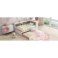 thumbnail image 5 of CoSoTower Twin Size Daybed with Trundle, Storage Cabinets and USB Ports, White, 5 of 9