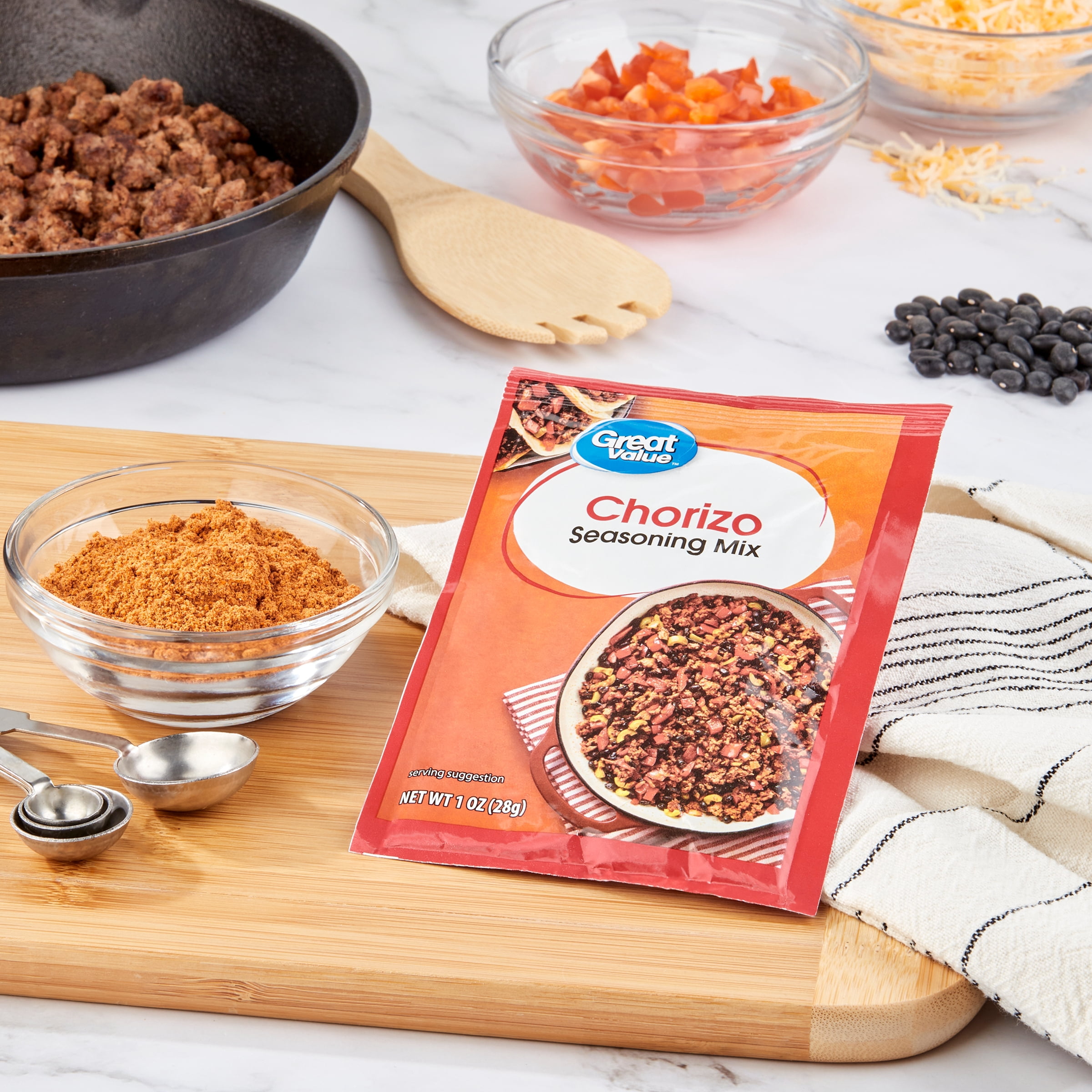 GREAT VALUE SEASONING MIX CHORIZO 1 OZ
