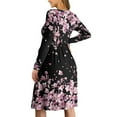 thumbnail image 2 of SCRAWLGOD Cherry Blossom Breast Feeding Dresses for Women Maternity Dress Long Sleeve Fall Midi Dresses for Women Nursing Friendly Comfy Womens High Waist Dress for Walks Size XL, 2 of 7