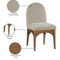 thumbnail image 2 of Meridian Furniture Waldorf Beige Chenille Fabric Dining Side Chair, 2 of 8