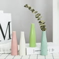 thumbnail image 2 of ABPETE Small Ceramic Vase Set of 2 Flower Bud Vases Modern Minimalist Vase Mini Table Floral Vase Flower Arrangement for Home Living Room Office Centerpiece Decor 5 inch Green, 2 of 9