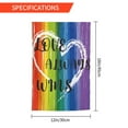 thumbnail image 3 of Love Always Wins Rainbow Garden Flag Pride Gay Pride Lesbian LGBT Pansexual Flag Yard Outdoor Garden Decoration12x18 Inch, 3 of 6