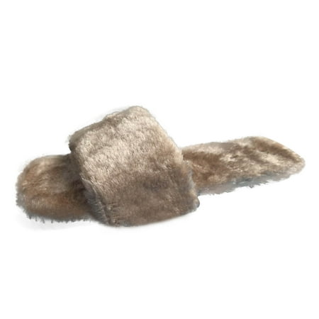 

NECHOLOGY Womens Leopard Slippers Fashion Slippers Toe Flat Furry Comfortable Color House Slippers for Women Support Khaki 8.5