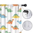 thumbnail image 4 of Blackout Kids Curtains,White Cartoon Dinosaurs Pattern Childrens Insulated Curtains Set Of 2,Bedroom Essentials,Toddler Room Decor 52"x63", 4 of 5