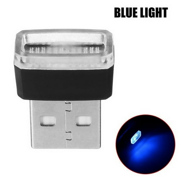 Voiture Mini Atmosphère Lumière Automobile USB LED Lampe de Nuit Outil d'Éclairage de Nuit Assisté, Bleu
