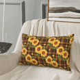 thumbnail image 5 of Balery Yellow Black Plaid Sunflower Bedding Queen Pillow Cases - Envelope Closure - Soft Brushed Microfiber Fabric - Shrinkage and Fade Resistant Pillow Cases-16"x24", 5 of 6