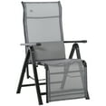 thumbnail image 1 of Outsunny Fauteuil Inclinable d'Extérieur avec Dossier à 9 Niveaux, Gris, 1 of 10