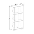 thumbnail image 6 of Ada Home Decor Parnell 3 Tier Open Shelf Modern Bookcase, Anthracite, 6 of 7
