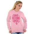 thumbnail image 4 of Breast Cancer Awareness Save Second Women Crewneck Sweatshirt Brisco Brands X, 4 of 6