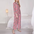 thumbnail image 3 of Balery Pastel Christmas Trees on Pink Conjunto de Pijama con Estampado para Mujer, Conjunto de Dos Piezas con Manga Larga, Ropa de Dormir Suave con Bolsillos, Pijamas Cómodos-Medium, 3 of 7