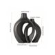 thumbnail image 2 of Ceramic Vase Set Of 2, Round Modern Vase For Nordic Minimalist Book Style Shelf Decor, Donut Boho Aesthetic Vases For Trendy Home Living Room Entryway, 2 of 5