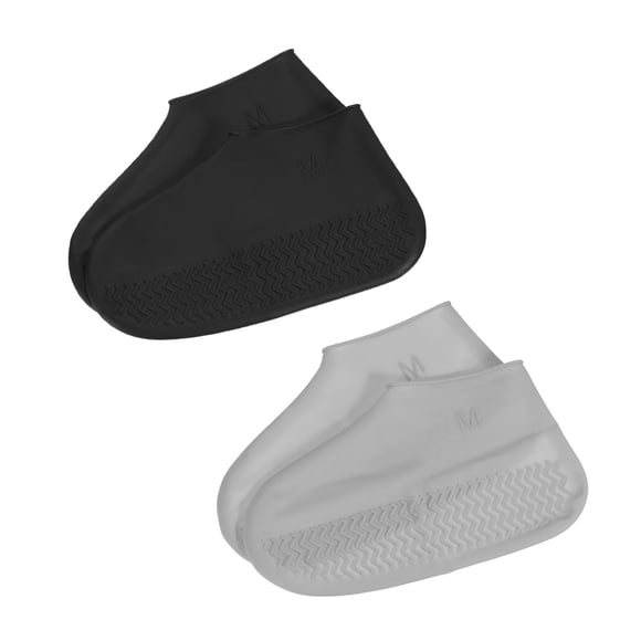 Unique Bargains 29x16.5cm(M) Waterproof Silicone Shoe Cover Overshoes Rain Boots Protectors Galoshes 2 Pack