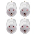 thumbnail image 5 of 4PCS EU to Conversion Plug Grounding 2 Pin to 3 Pin Adapter Converter with Fuse 250V 13A White, 5 of 5