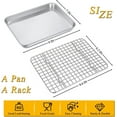 thumbnail image 2 of Xianlin Mini Four Grille-Pain 9 Pouces avec Support, Plateau de Cuisson en Acier Inoxydable et Grille de Refroidissement pour Cuisson/rôtissage, Lavable au Lave-Vaisselle et Facile à Nettoyer, Non Toxique et Durable, 2 of 4
